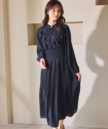 ウエストシャーリングラッフル ワンピース