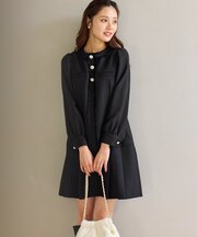 ツイードミディ ワンピース