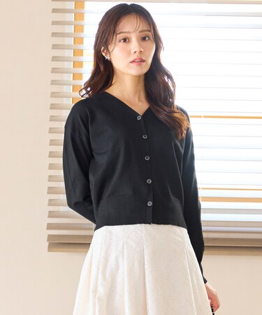 美シルエット ニット カーディガン