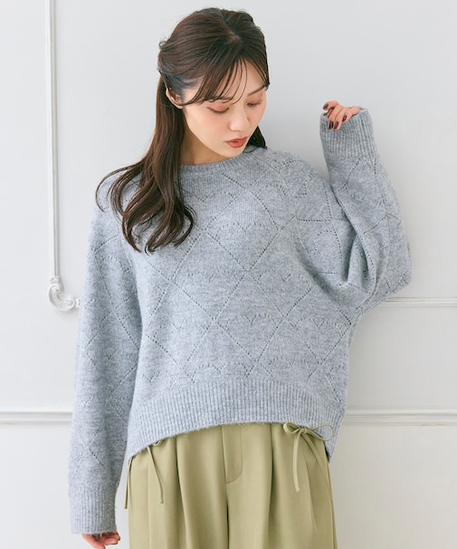 ハート柄ニット プルオーバー