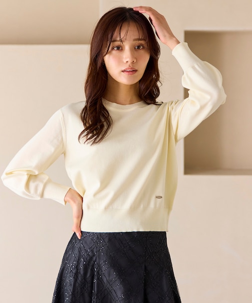 美シルエットニット プルオーバー