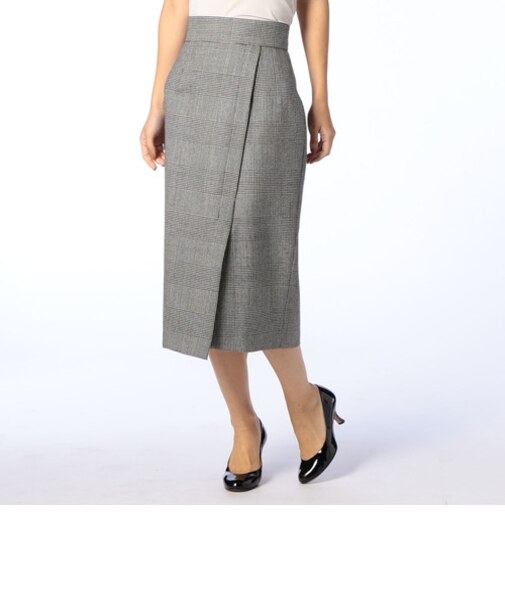 グレンチェックタイトスカート