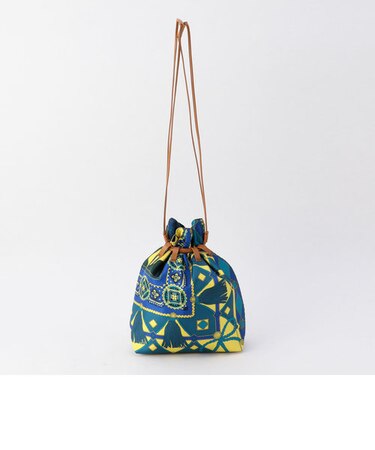 【manipuri/マニプリ】スカーフ柄ミニ巾着バッグ