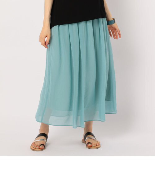 シフォンギャザーマキシスカート｜ノーリーズの通販｜&mall