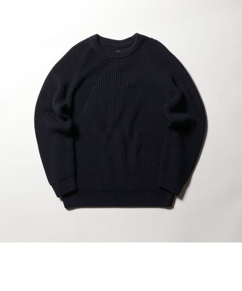 極美品✨　BATONER　シグネチャークルーネック　黒　2 バトナー　ニット 別注】＜BATONER＞ SIGNATURE CREW NECK/シグネチャー ミックスカラー