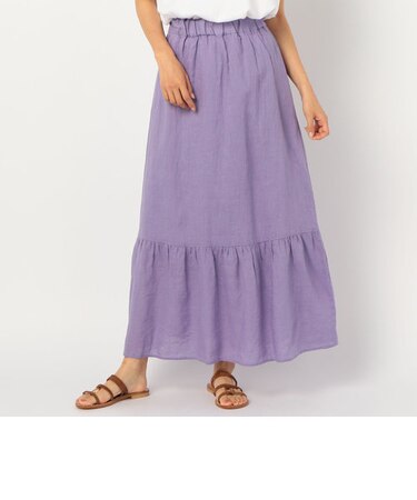 麻ティアードスカート