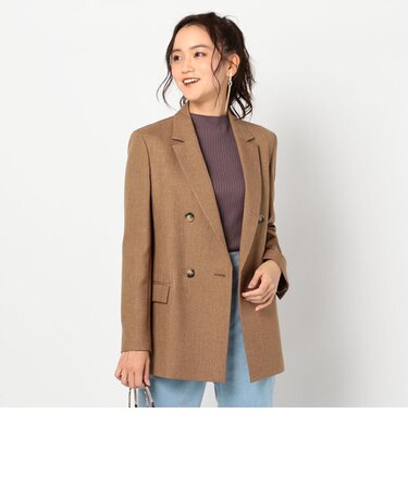 シャークツイードダブルジャケット