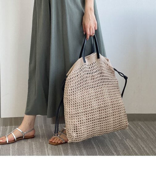 【MARCHER/ マルシェ】メッシュ＆ストライプペアトートバッグ