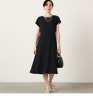 ダブルサテンフレアワンピース