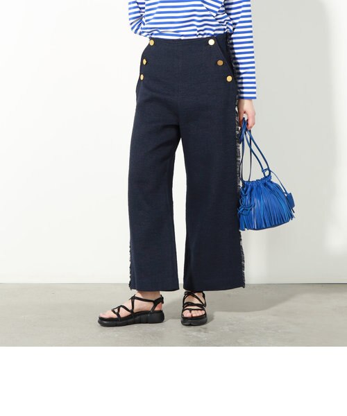 フリンジセーラーパンツ ノーリーズ NOLLEY\u0027S フリンジセーラーパンツ （ネイビー