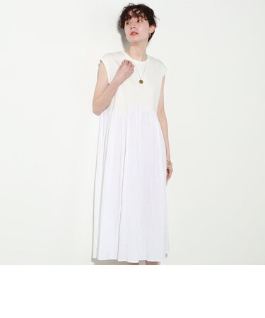 ウエスト切り替えワンピース