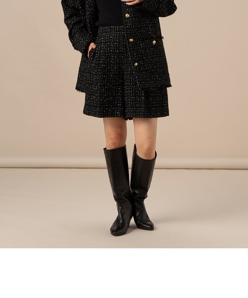 NOLLEY'S sophii ツイードショートパンツ ブラック38 ファンシーツイードショートパンツ｜ノーリーズの通販｜&mall（アンド