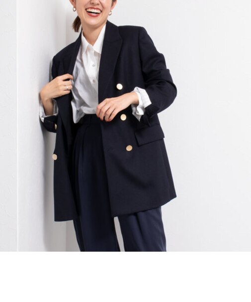 フラノピークドラペルダブルジャケット