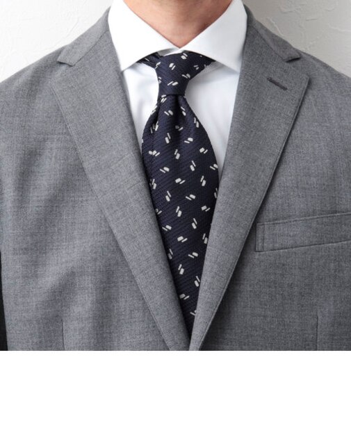 Fossati ワッフルツインジャガードネクタイ イタリアファブリック