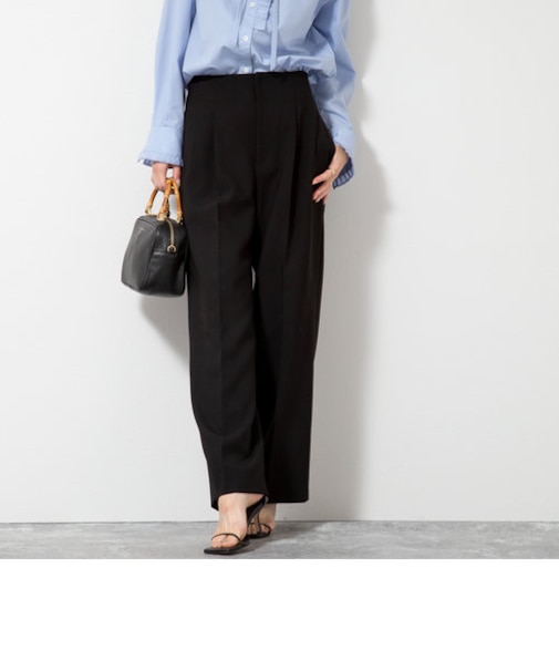 ダブルクロスハイウエストワイドパンツ