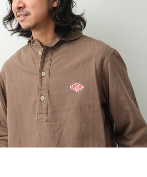 【DANTON/ダントン】ROUND COLLAR P.O SHIRT L/S FLANNEL プルオーバー フランネルシャツ