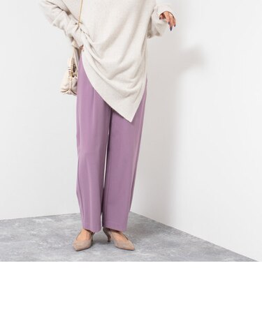 両面起毛イージーセミワイドパンツ