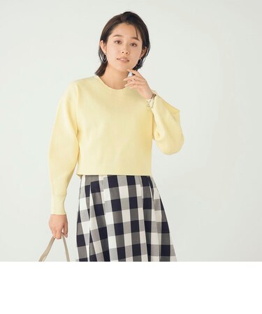 《手洗い可能》ポリ片畦プルオーバーニット