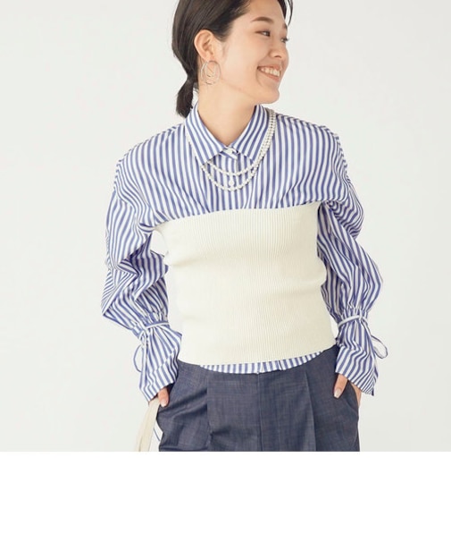 ＜飯豊まりえさん着用＞《手洗い可能》リブビスチェ