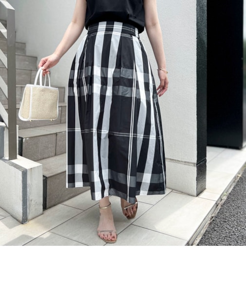 ＜飯豊まりえさん着用＞ウォッシャブルタフタチェックスカート