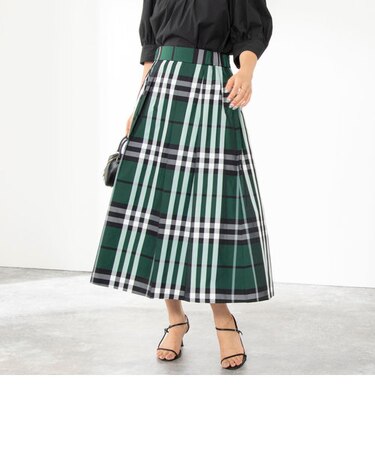 ＜飯豊まりえさん着用＞ウォッシャブルタフタチェックスカート