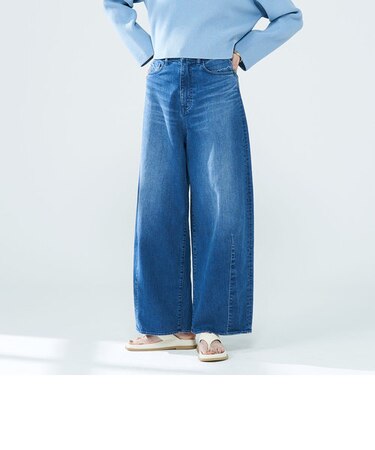 ＜飯豊まりえさん着用＞ハイウエストバギーデニム