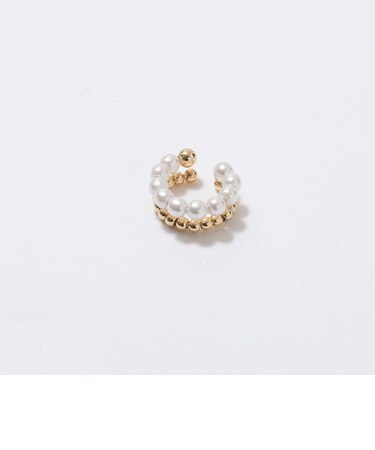 パール＆ボール２ラインイヤーカフ