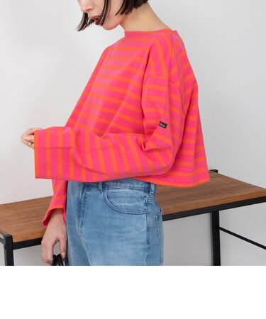 ＜飯豊まりえさん着用＞【Le minor/ルミノア】別注ボーダークロップド丈プルオーバーカットソー