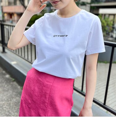 プレーティング天竺ロゴプリントTシャツ