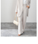 五明祐子さん着用 ◇【WEB限定】POLY・LINEN マニッシュワイドパンツ