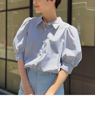 ◇【WEB限定】パール釦パフスリーブブラウス｜ノーリーズの通販｜&mall 