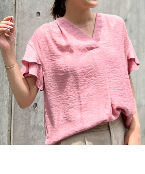 ◇【WEB限定】ジュピターフレアースリーブギャザーブラウス