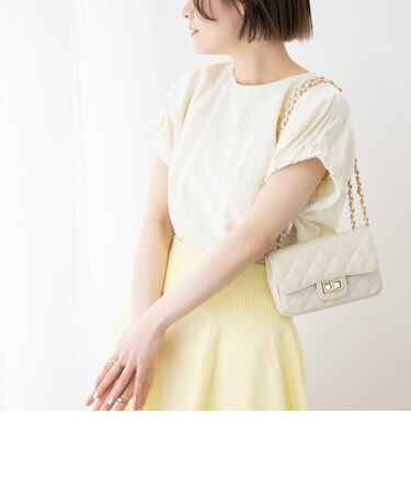 ◇【WEB限定】タフタ袖タックブラウス