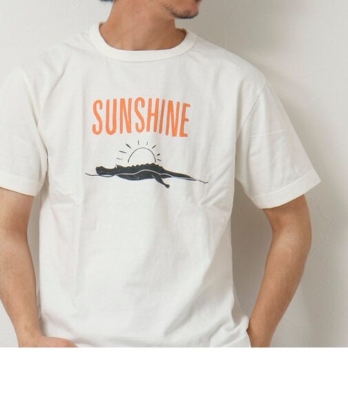 【BARNS OUTFITTERS/バーンズアウトフィッターズ】別注吊り編みTシャツ SUNSHINE