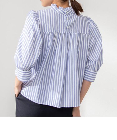 スタンドフリルブラウス