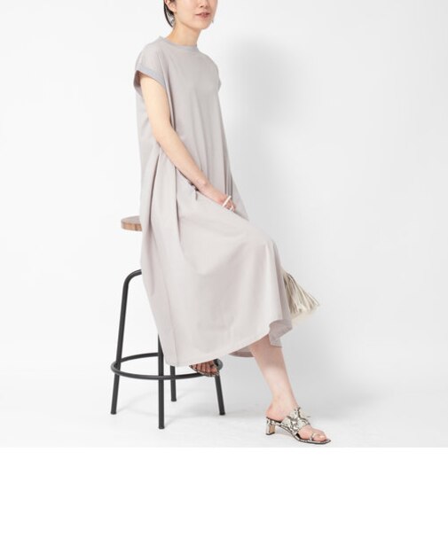 シルケット天竺フレアワンピース