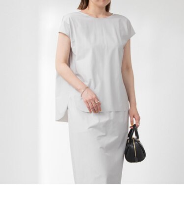 《セットアップ対応》撥水タフタトリコットセットアッププルオーバーカットソー