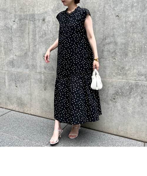 最終値下げセンソユニコ　新品Lucruca リップルドット ワンピース NOLLEY'S（ノーリーズ）の「◇【WEB限定】リップルドット