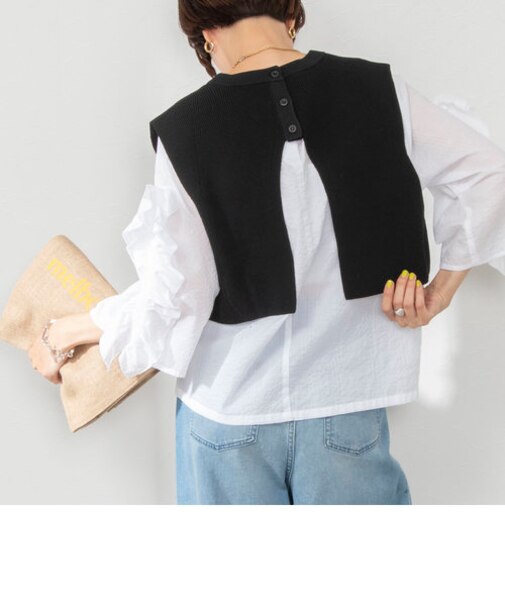 ショート丈ニットベスト
