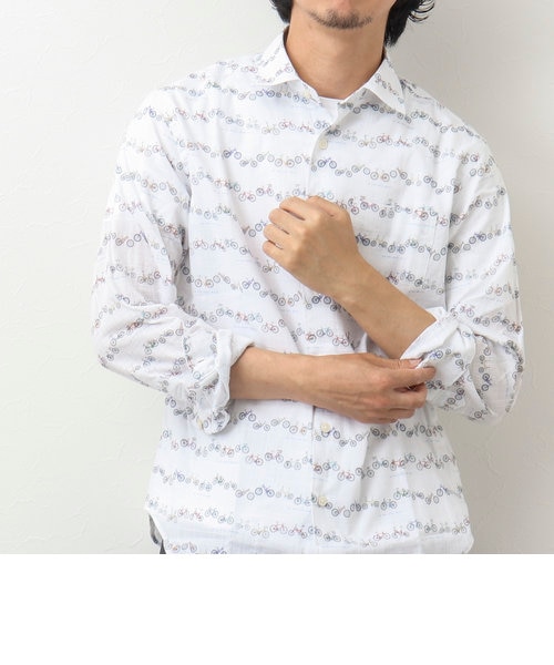 CLOFT/クロフト】自転車 総柄リネンシャツ｜ノーリーズの通販｜&mall