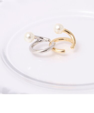 ポイントパール２ラインイヤーカフ