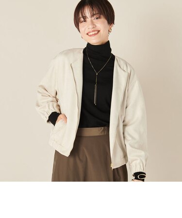 ウォッシャブルダンボールスエード ジップブルゾン