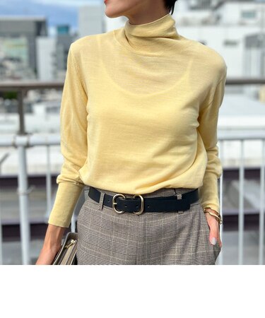 ＜飯豊まりえさん着用＞《手洗い可能》エタニティアンチピリングハイネックプルオーバーニット