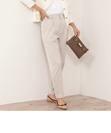 ウォッシャブルキュプラツイルタックパンツ