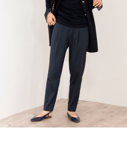 ウォッシャブルキュプラツイルタックパンツ