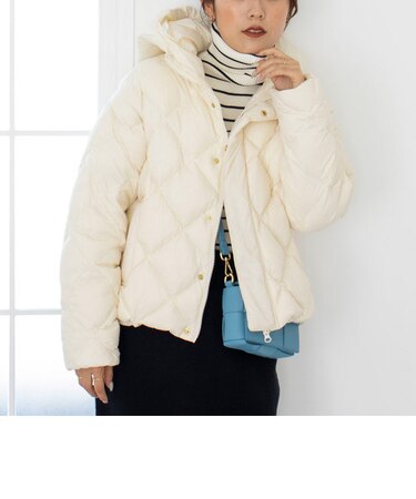 ◇【WEB限定】【TAION/タイオン】別注ダイヤキルトショートダウン(裾2WAY)