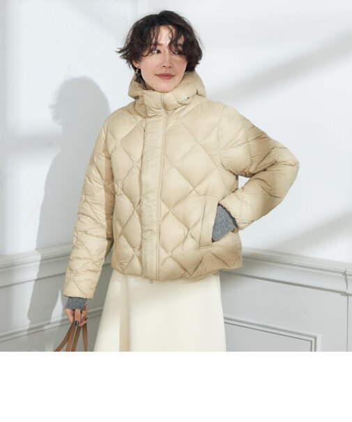 ◇【WEB限定】【TAION/タイオン】別注ダイヤキルトショートダウン(裾2WAY)