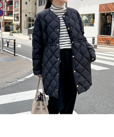 ◇【WEB限定】【TAION×LIMONTA EAST】別注ウエスト切替えノーカラーダウン