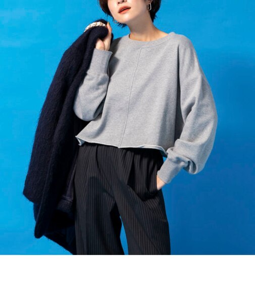 ショート丈裏毛スウェット