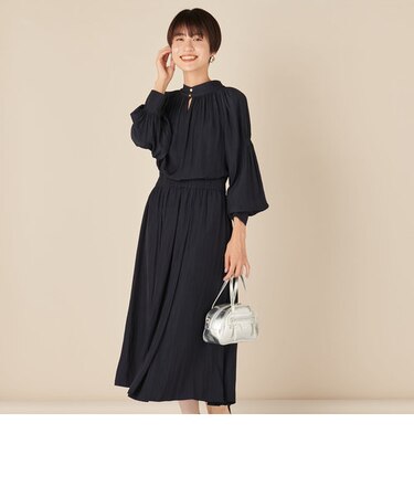 2WAYスタンドギャザーワンピース